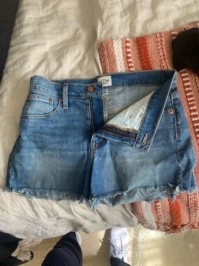 J. Crew Blue Denim Frayed Hem Shorts
